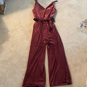 Banana Republic Deep Red Sleeveless Jumpsuit